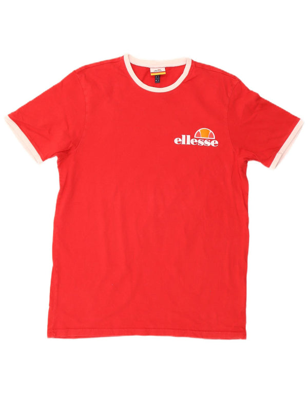 Ellesse Mens Graphic T-Shirt Top Large Red Cotton