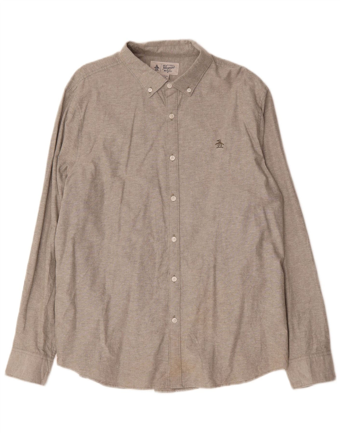 Penguin Mens Shirt XL Grey Cotton