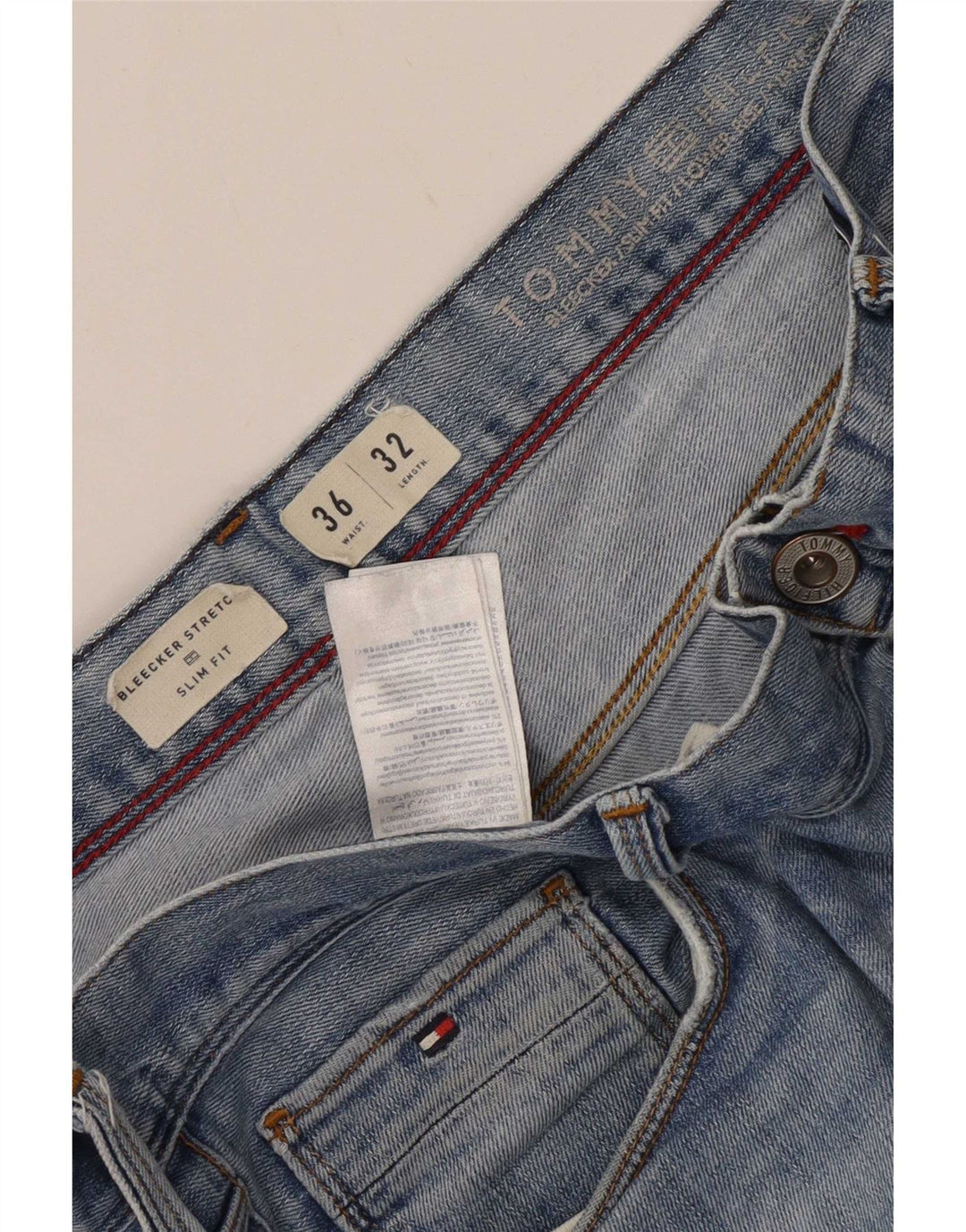 Tommy Hilfiger Mens Bleecker Slim Jeans W36 L28 Blue Cotton
