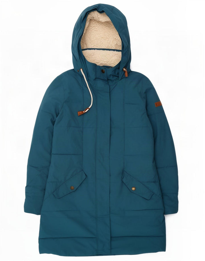 Roxy Womens Hooded Padded Coat UK 16 Large Blue Polyester