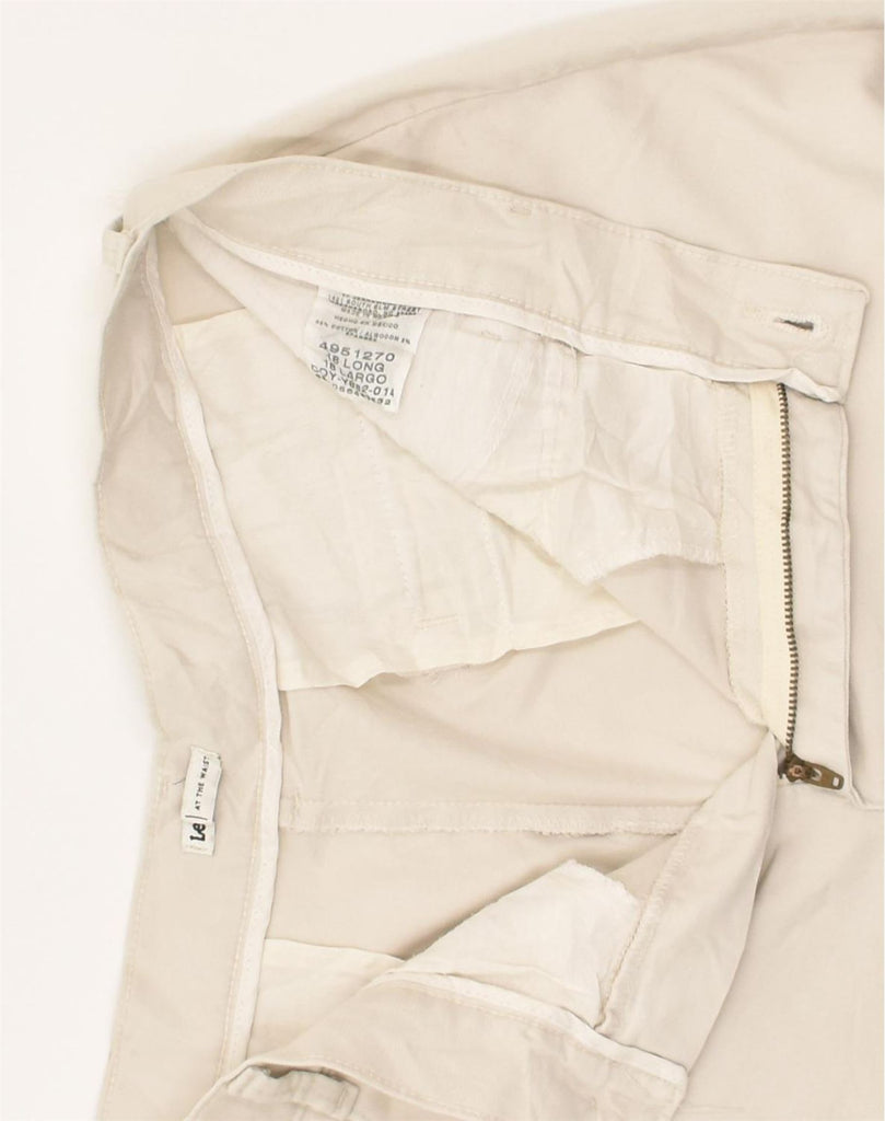 LEE Mens Straight Casual Trousers US 18 2XL W38 L31 Beige Cotton | Vintage Lee | Thrift | Second-Hand Lee | Used Clothing | Messina Hembry 