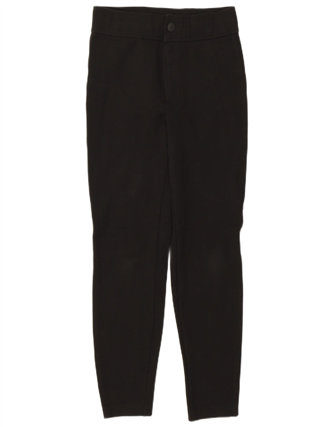 Zara Womens Skinny High Waist Cropped Trousers Medium W28 L27 Black Viscose