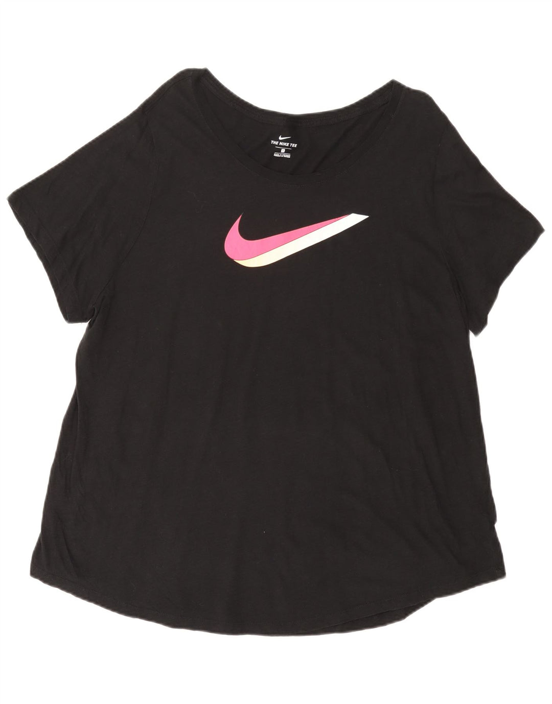 Nike Womens Graphic T-Shirt Top UK 20 2XL Navy Blue Cotton