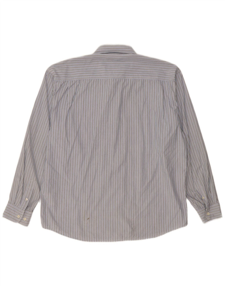 Wrangler Mens Shirt XL Blue Pinstripe Cotton