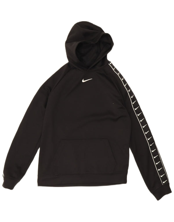 Nike Boys Graphic Hoodie Jumper 13-14 Years XL Black Polyester Sports