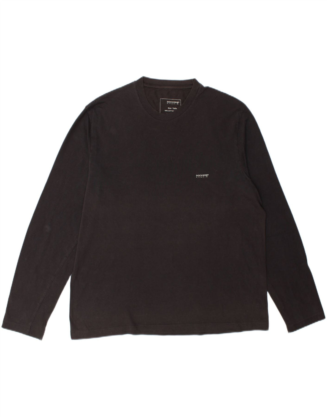 DOCKERS Mens Khakis Top Long Sleeve Large Black Cotton Vintage Dockers and Second-Hand Dockers from Messina Hembry 