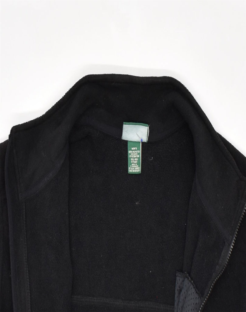 L.L.BEAN Mens Fleece Jacket UK 44 2XL Black Polyester | Vintage | Thrift | Second-Hand | Used Clothing | Messina Hembry 