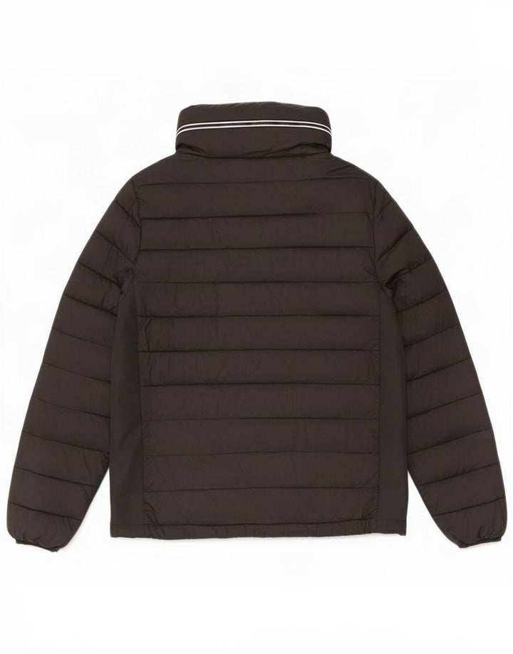 Mistral Mens Hooded Padded Jacket UK 38 Medium Black Polyamide
