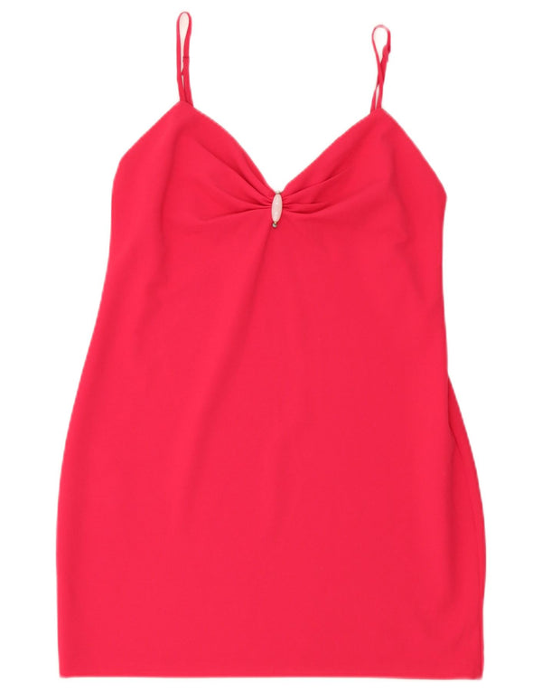 Zara Womens Short Slip Dress UK 12 Medium Pink