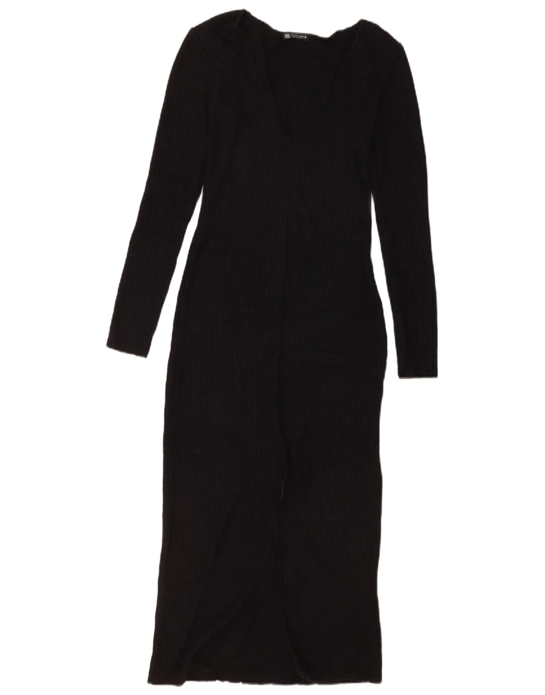 Zara Womens Jumper Dress UK 8 Small Black Viscose
