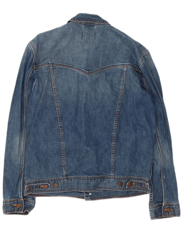 Wrangler Mens Casual Denim Jacket UK 40 Large Blue Cotton