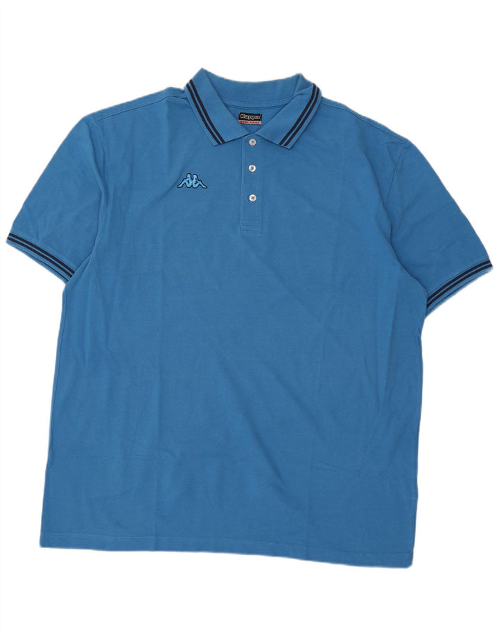 Kappa Mens Polo Shirt 3XL Blue Cotton
