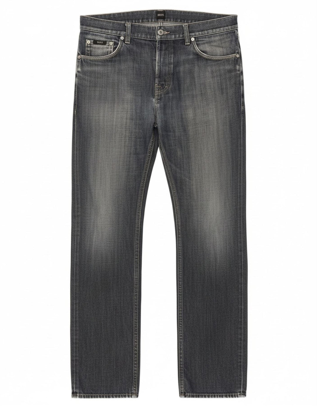 Hugo Boss Mens Straight Jeans W35 L34 Blue Cotton