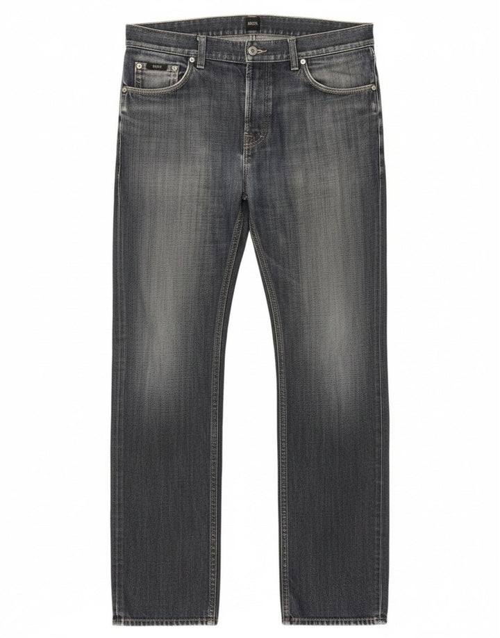 Hugo Boss Mens Straight Jeans W35 L34 Blue Cotton