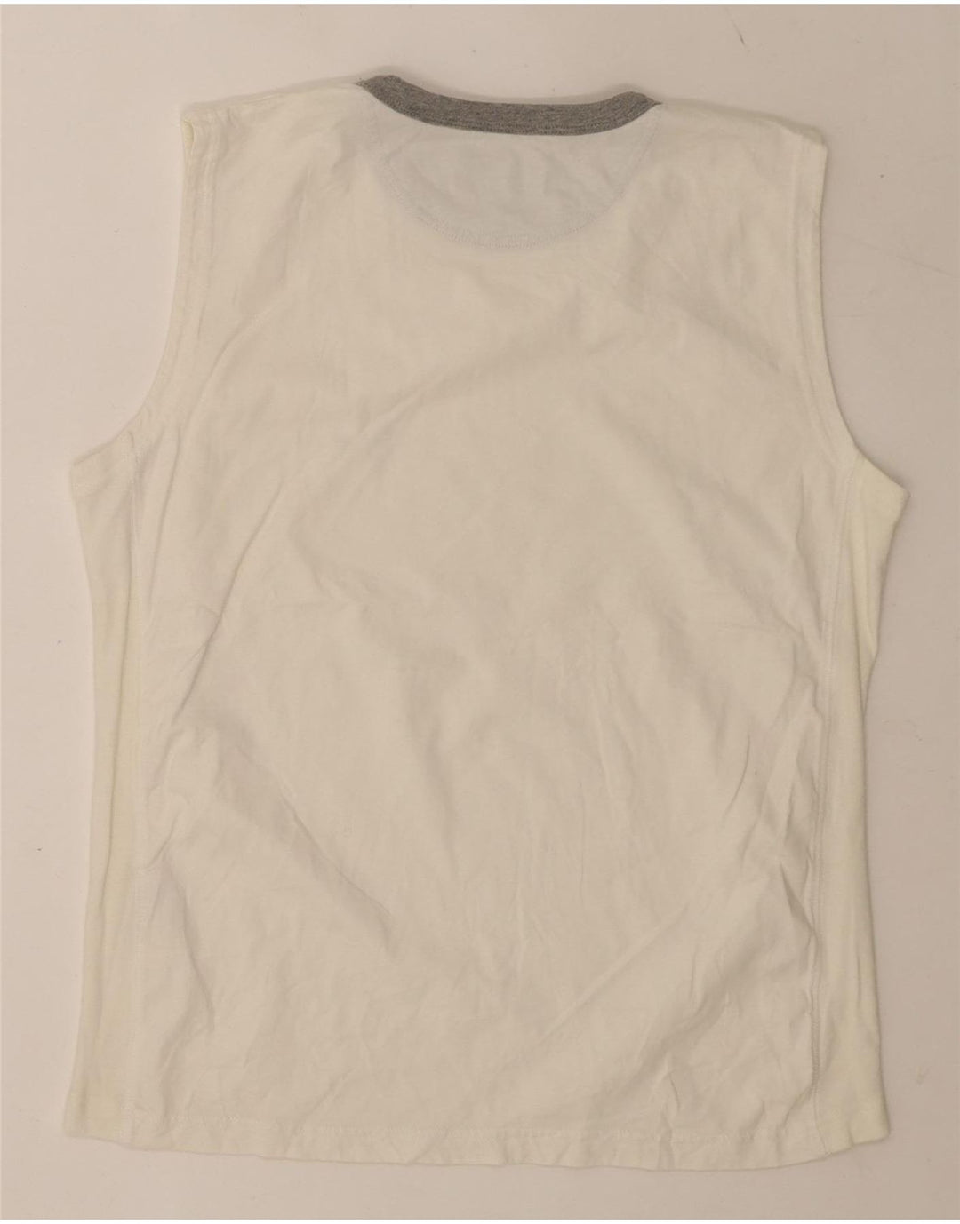 Champion Mens Vest Top Large White Cotton
