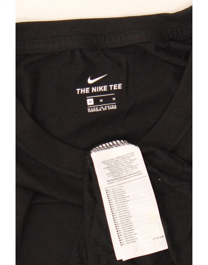 Nike Mens Graphic T-Shirt Top Medium Black Cotton