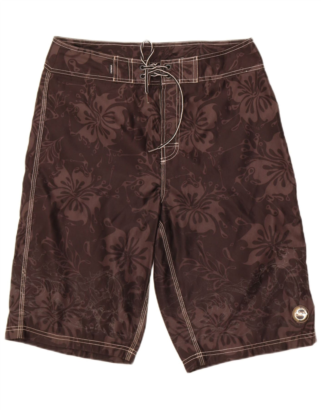 O'Neill Mens Swimming Shorts Medium Brown Floral Polyester