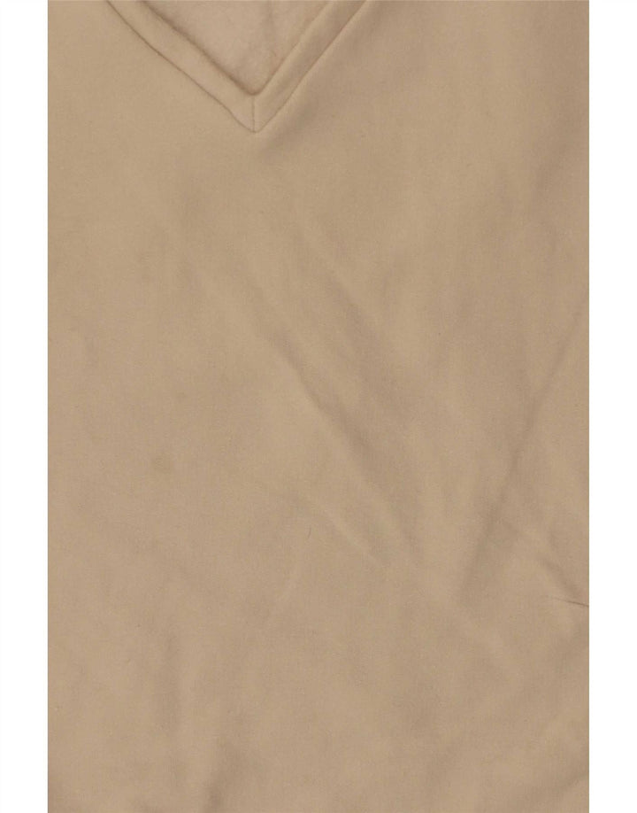 Max Mara Womens Top Long Sleeve UK 10 Small Beige Cotton
