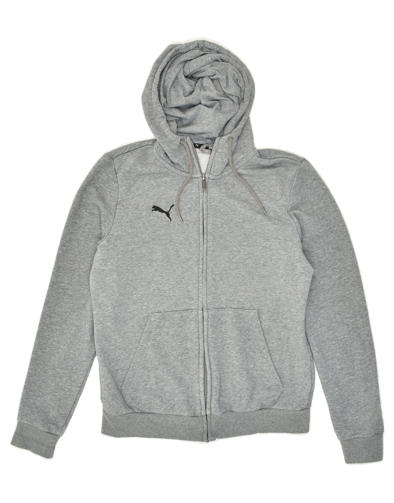 PUMA Womens Zip Hoodie Sweater Medium Grey Cotton | Vintage Puma | Thrift | Second-Hand Puma | Used Clothing | Messina Hembry 