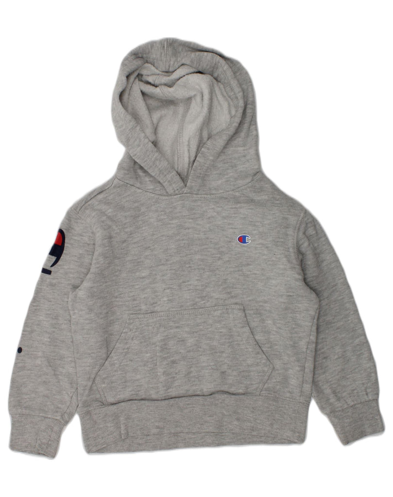 CHAMPION Boys Graphic Hoodie Jumper 3-4 Years Grey Cotton | Vintage Champion | Thrift | Second-Hand Champion | Used Clothing | Messina Hembry 