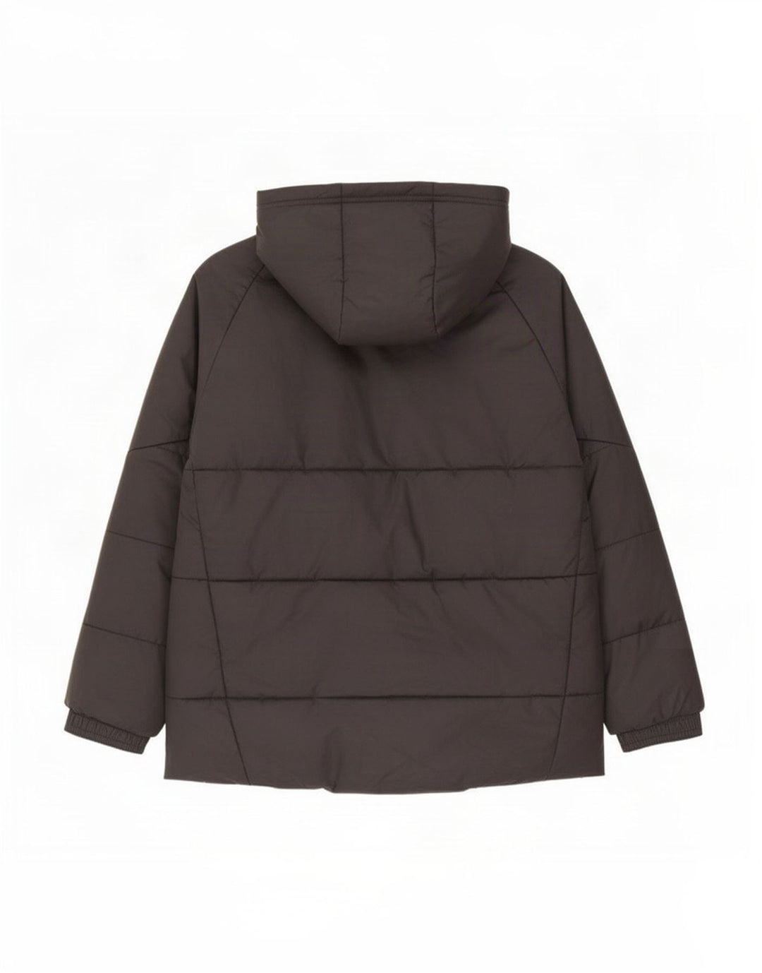 Adidas Boys Graphic Hooded Padded Jacket 9-10 Years Black Polyester
