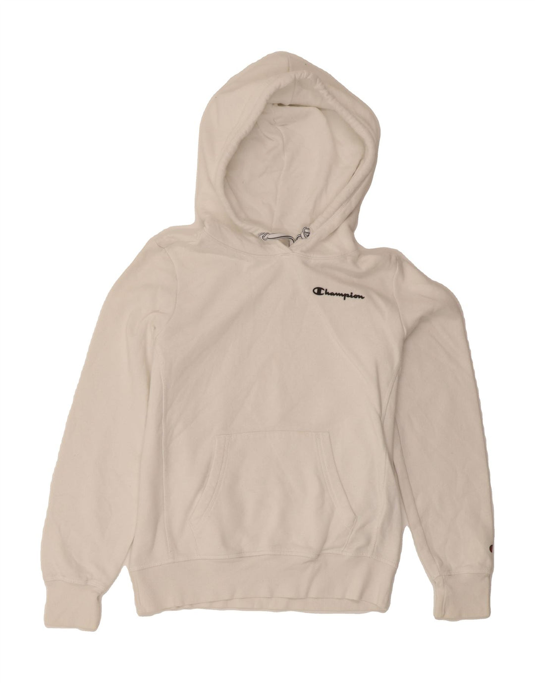 CHAMPION Womens Hoodie Jumper UK 14 Medium White Cotton Vintage Champion and Second-Hand Champion from Messina Hembry 