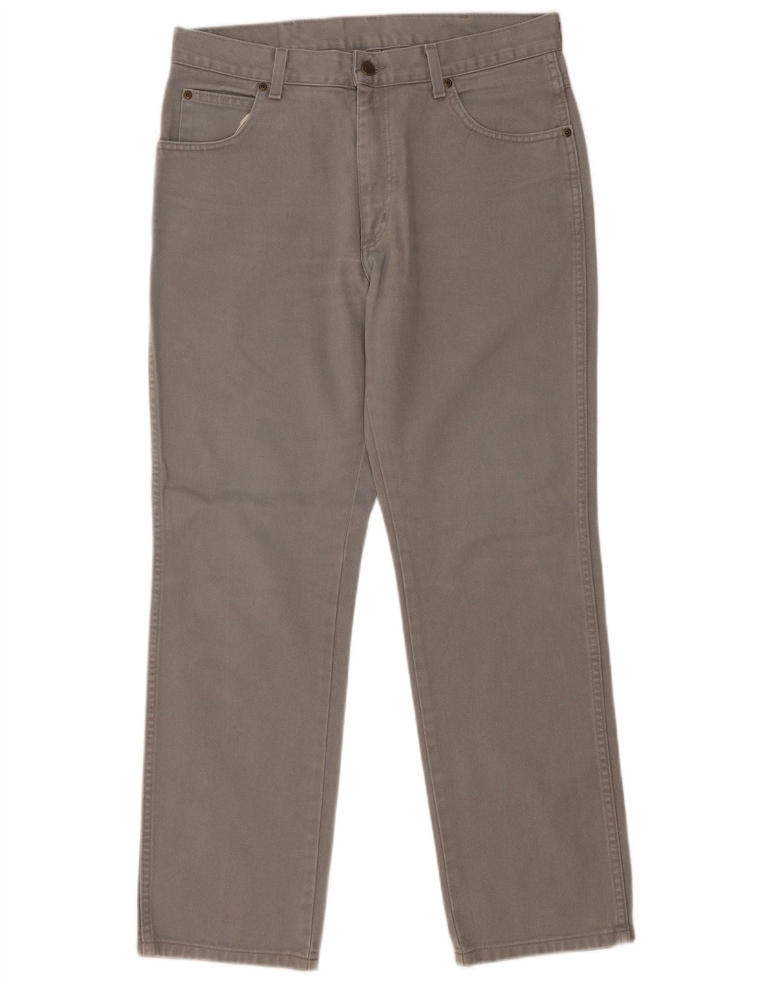 Wrangler Mens Regular Fit Straight Jeans W34 L30 Grey Cotton