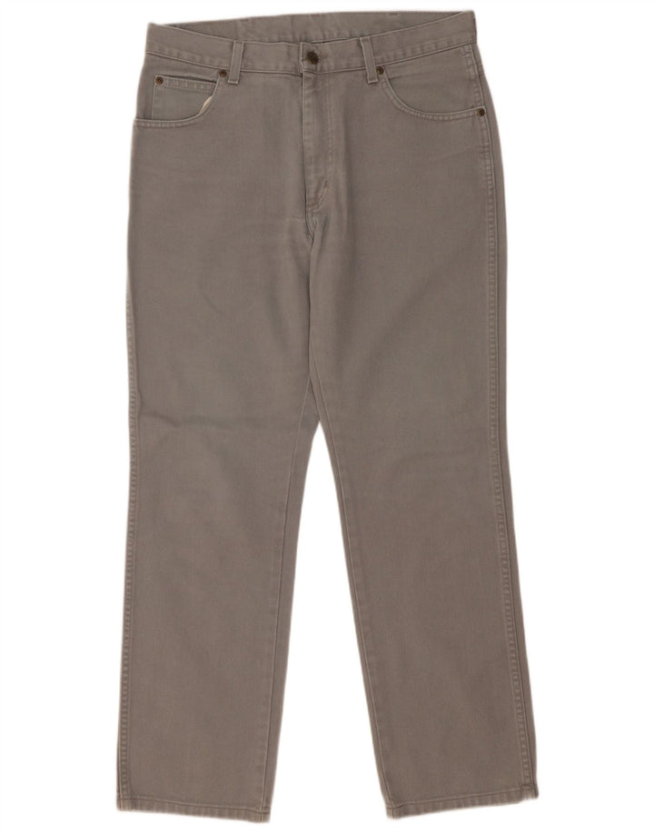 Wrangler Mens Regular Fit Straight Jeans W34 L30 Grey Cotton
