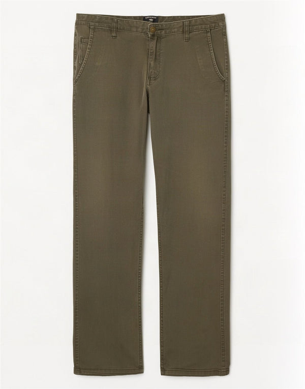 Dockers Mens Straight Chino Trousers W33 L29 Khaki Cotton