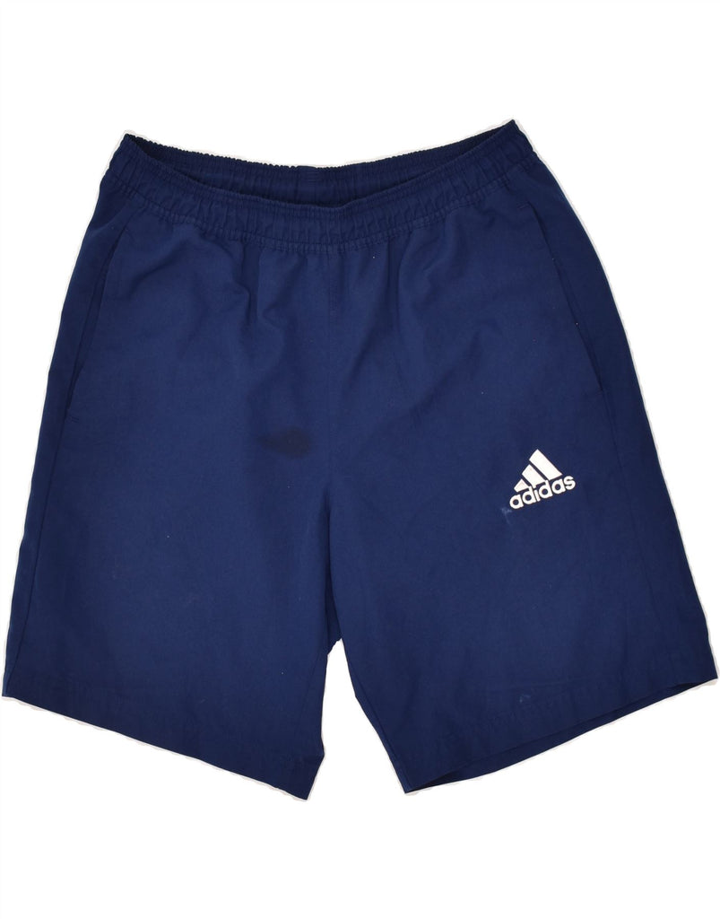 ADIDAS Mens Sport Shorts Medium Navy Blue Polyester | Vintage Adidas | Thrift | Second-Hand Adidas | Used Clothing | Messina Hembry 