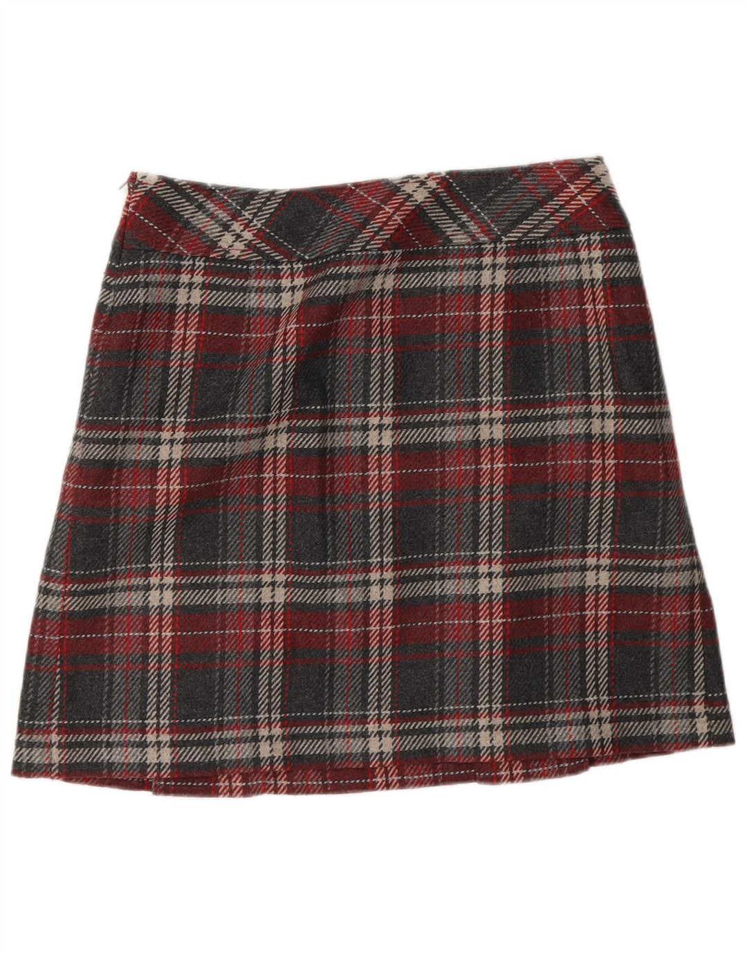 S.Oliver Womens Mini Skirt EU 36 Small W30 Grey Check Acrylic