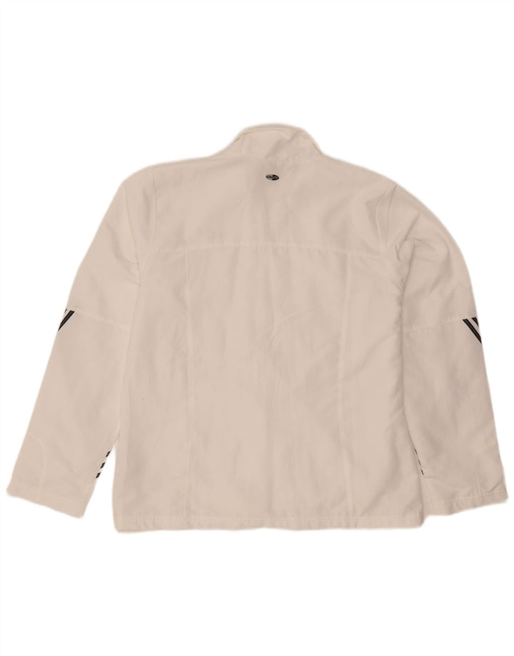 Adidas Womens Climalite Tracksuit Top Jacket UK 16 Large White Polyester