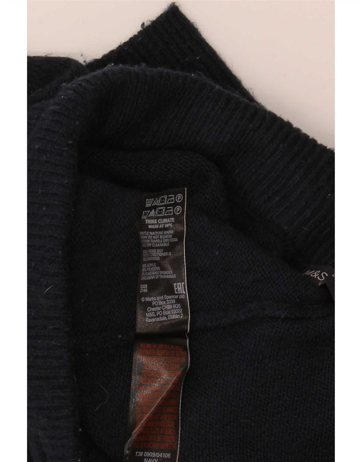 Marks & Spencer Womens Tracksuit Trousers Joggers UK 14 Medium Navy Blue