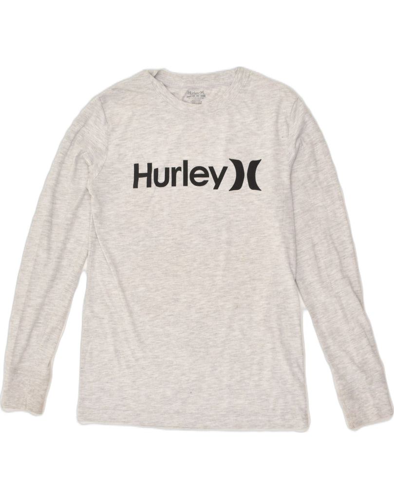 HURLEY Boys Graphic Top Long Sleeve 12-13 Years Large  Grey Cotton | Vintage Hurley | Thrift | Second-Hand Hurley | Used Clothing | Messina Hembry 