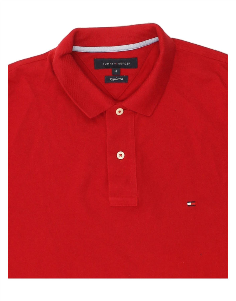 TOMMY HILFIGER Mens Regular Fit Polo Shirt Medium Red Cotton Vintage Tommy Hilfiger and Second-Hand Tommy Hilfiger from Messina Hembry 