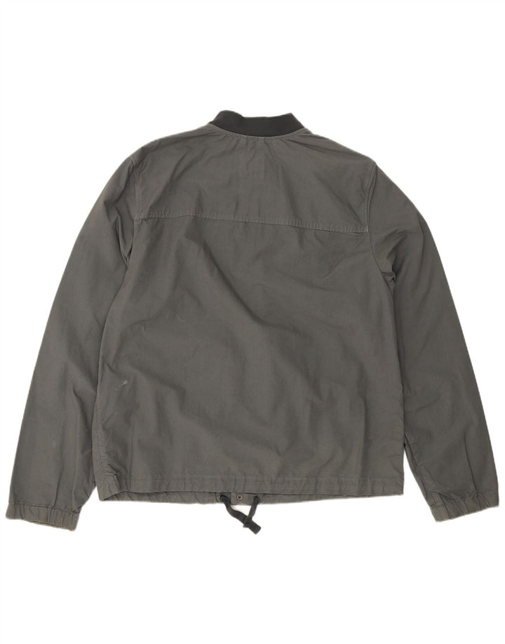 Gap Mens Bomber Jacket UK 40 Large Grey Cotton