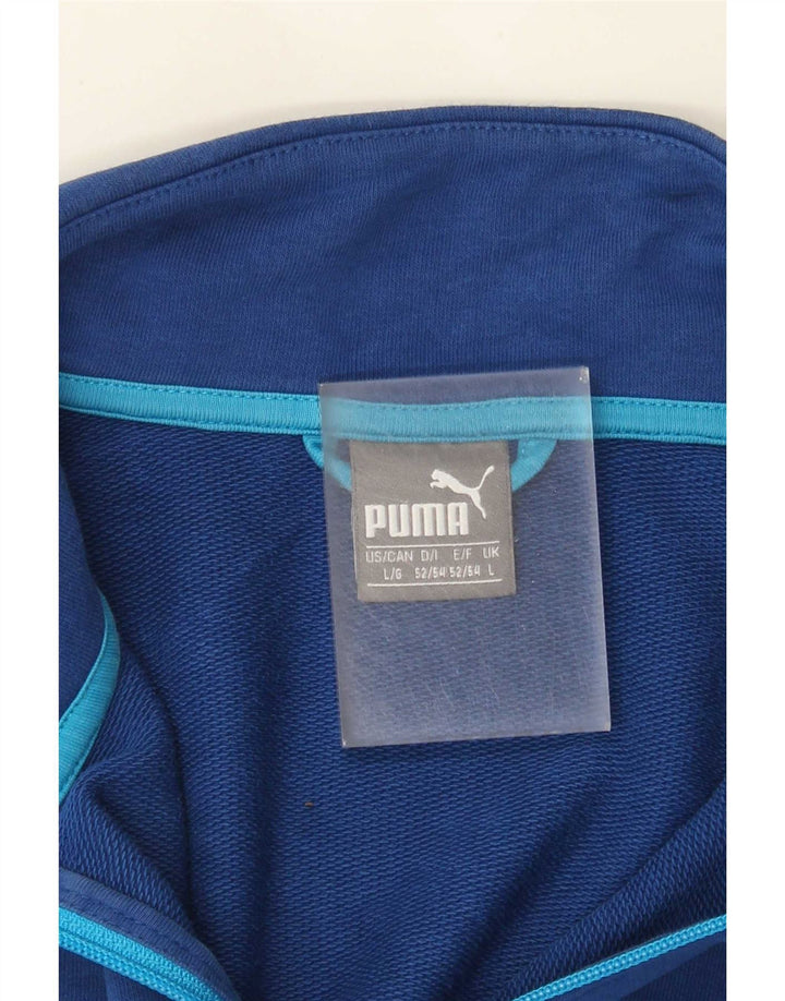 Puma Mens Graphic Tracksuit Top Jacket Large Blue