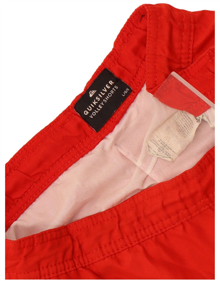 Quiksilver Mens Sport Shorts Large Red Polyester