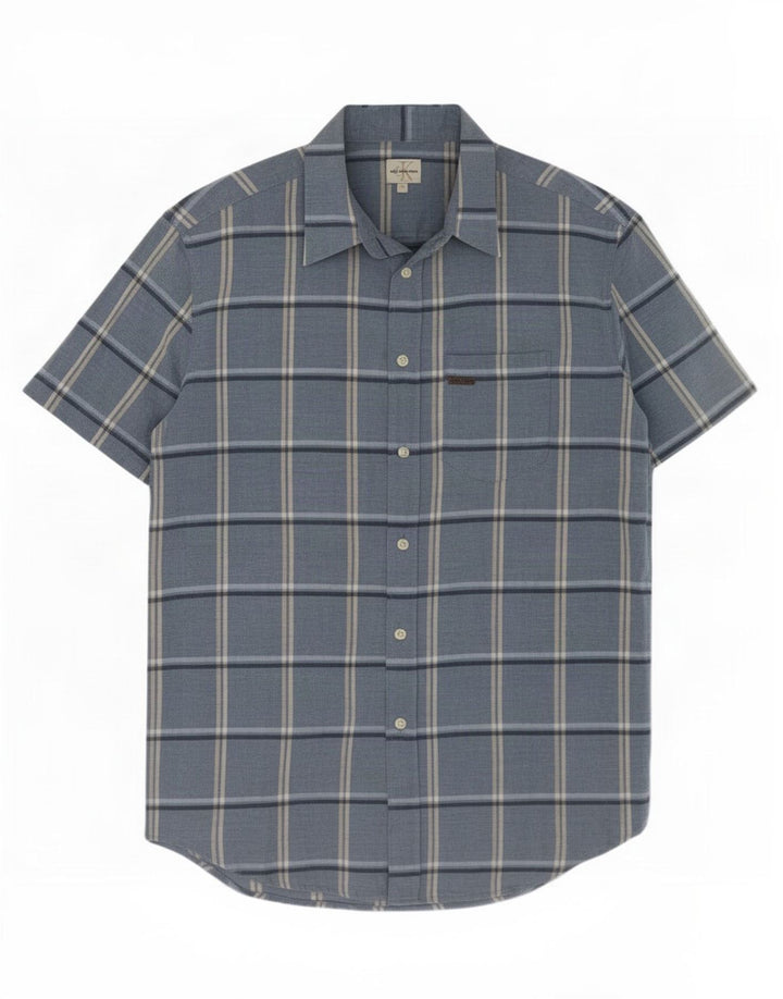 Calvin Klein Jeans Mens Short Sleeve Shirt Medium Blue Check