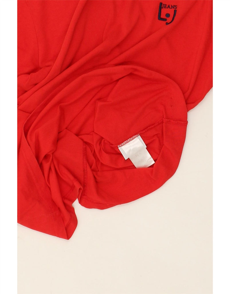 LIU JO Womens Graphic T-Shirt Top UK 16 Large Red Cotton | Vintage Liu Jo | Thrift | Second-Hand Liu Jo | Used Clothing | Messina Hembry 