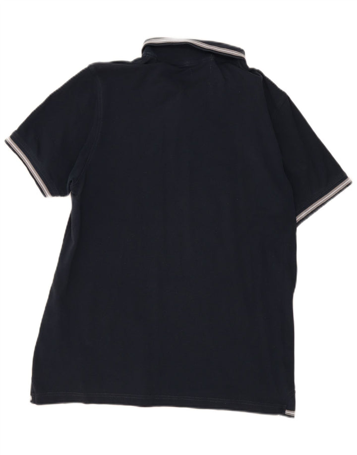 Marlboro Classics Mens Slim Fit Polo Shirt Large Navy Blue