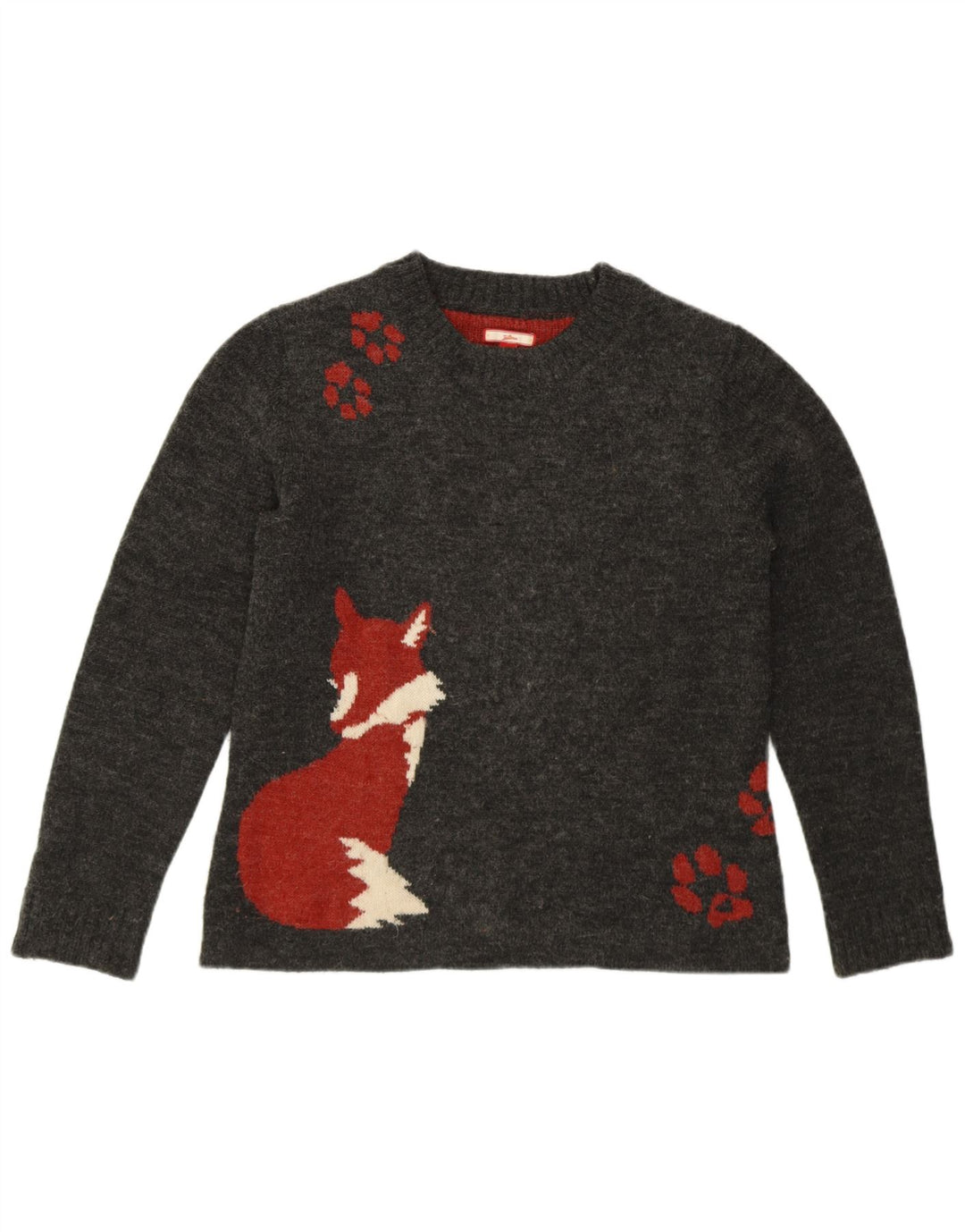 Joe Browns Womens Crew Neck Jumper Sweater UK 12 Medium Grey Acrylic