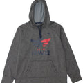 NIKE Mens Graphic Hoodie Jumper Large Grey Polyester