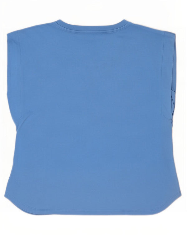 Benetton Womens Vest Top UK 18 XL Blue Cotton