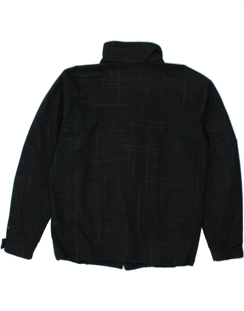 COLUMBIA Mens Windbreaker Jacket UK 40 Large Black Check Polyester | Vintage Columbia | Thrift | Second-Hand Columbia | Used Clothing | Messina Hembry 