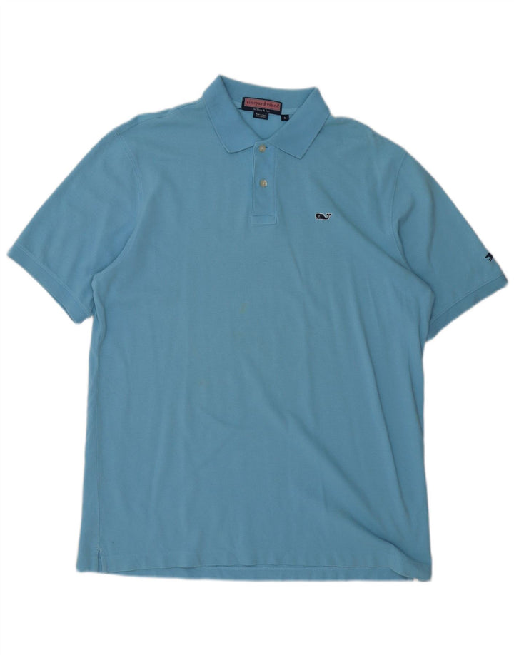 VINEYARD VINES Mens Polo Shirt Medium Blue Cotton