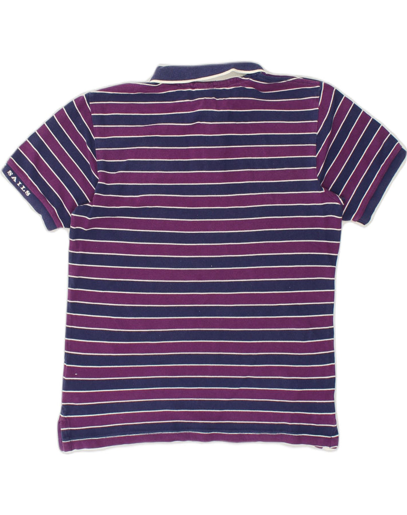 NORTH SAILS Mens Polo Shirt Large Purple Striped Cotton | Vintage North Sails | Thrift | Second-Hand North Sails | Used Clothing | Messina Hembry 