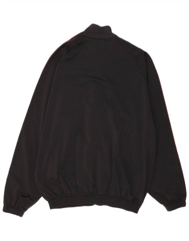 ADIDAS Mens AC Milan Loose Fit Tracksuit Top Jacket Large Black Polyester