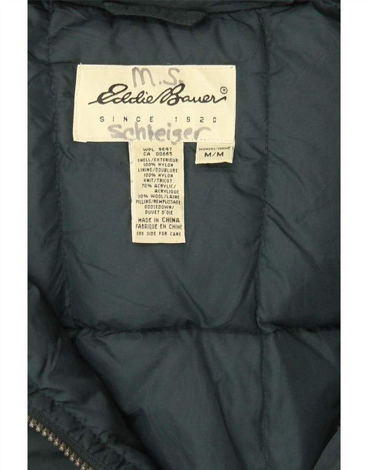 EDDIE BAUER Womens Hooded Padded Coat UK 14 Medium Green Nylon Vintage Eddie Bauer and Second-Hand Eddie Bauer from Messina Hembry 