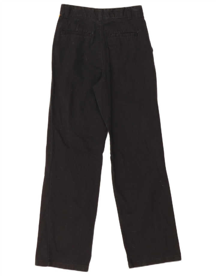 IZOD Boys Straight Chino Trousers 13-14 Years W26 L28 Black Cotton